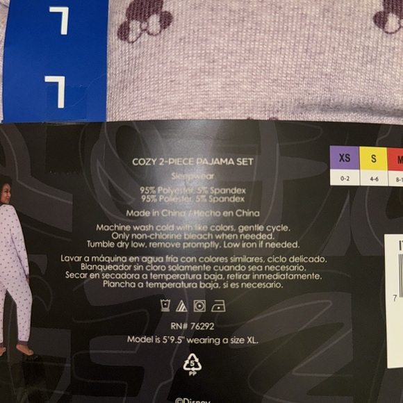 BRAND NEW DISNEY MINNIE MOUSE COZY 2-PIECE PAJAMA SET SIZE LARGE - Picture 3 of 5